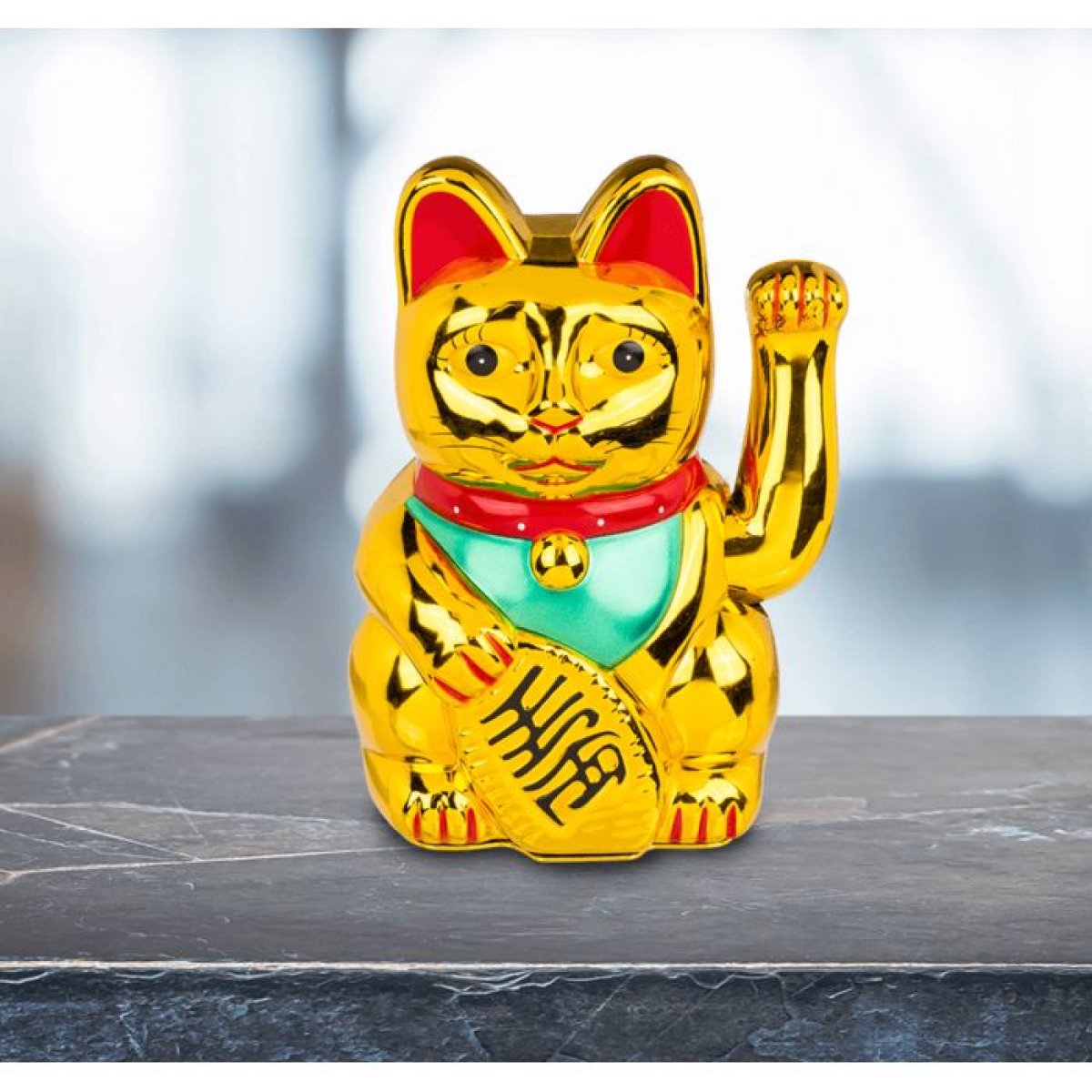 Kattmask glitter guld
