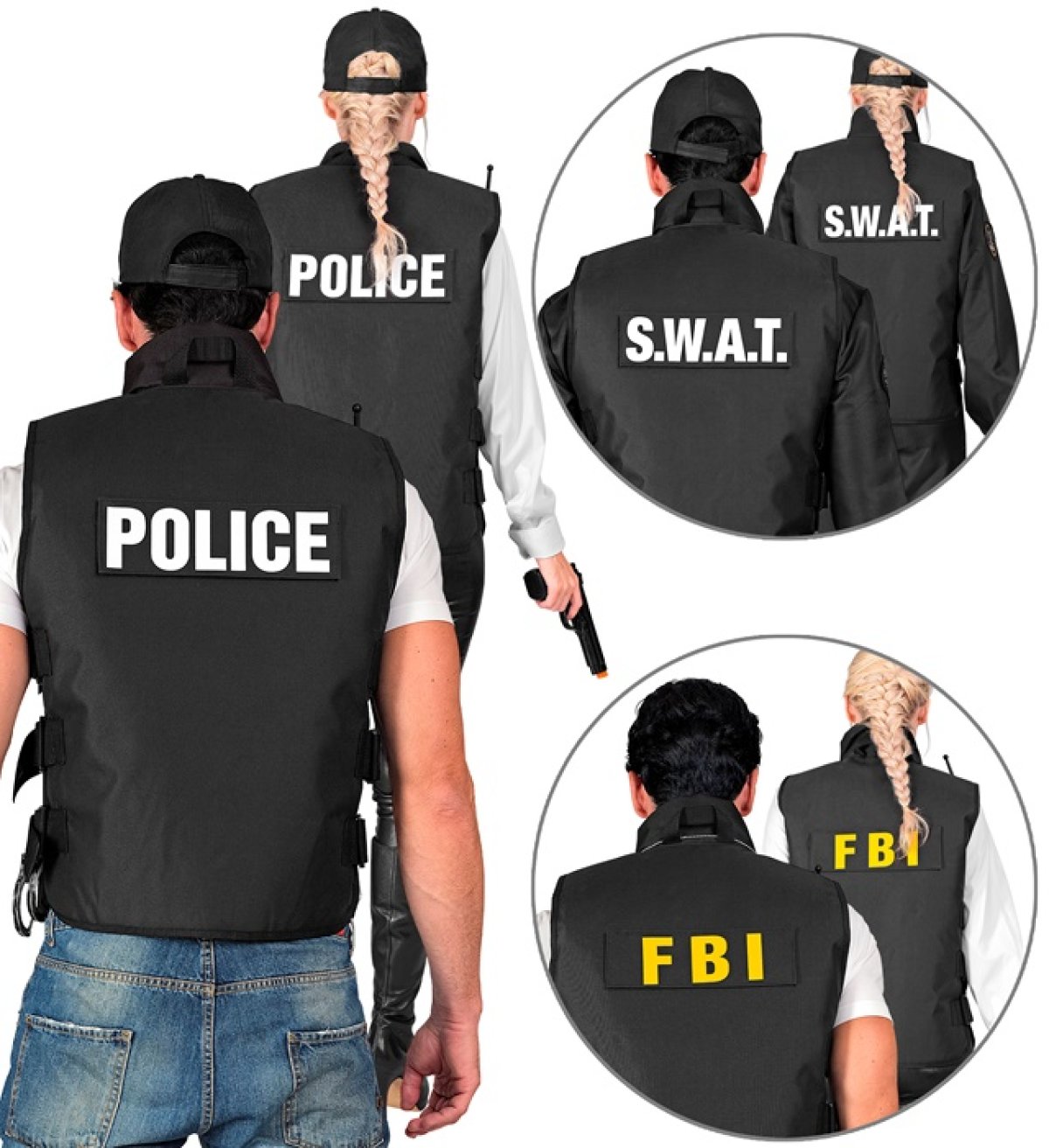 Swat Sort SWAT Taktisk Vest Sort til 299 kr. på Temashop.dk