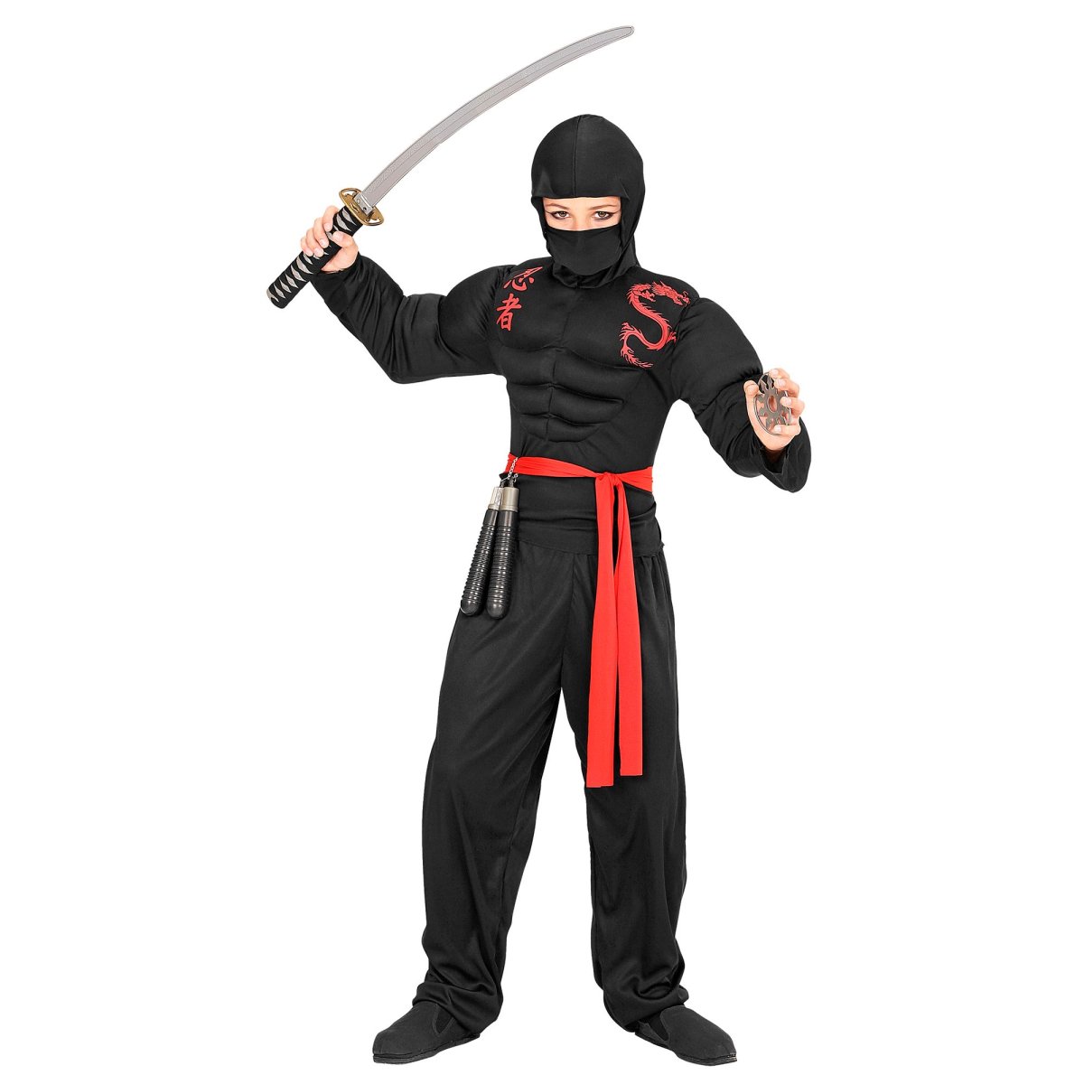 Muskuløs Ninja Børnekostume til 199 kr. på Temashop.dk
