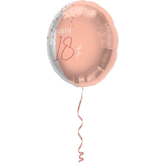80 års Heliumballong Rosé 18