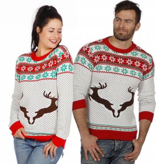 Gevir Julesweater Hvid