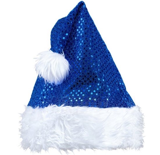 Glitter Nissehue Blå