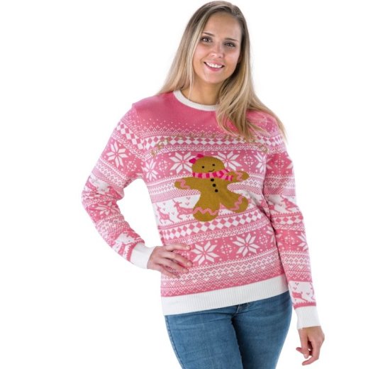 Honningkagemand Julesweater Pink