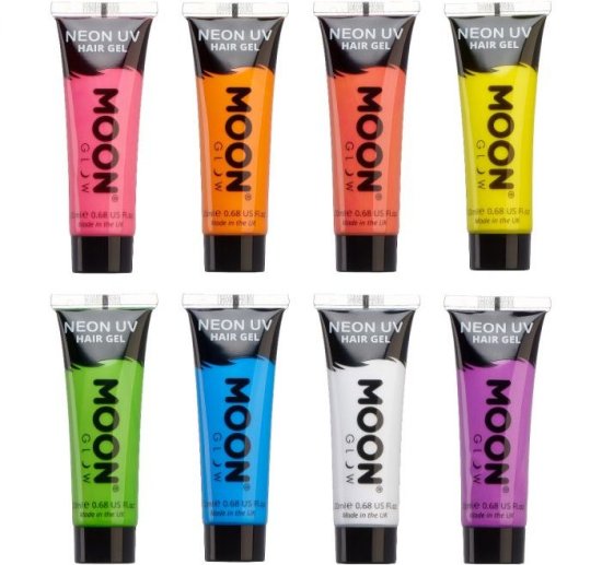 Moon Glow Pittura Neon UV Per Viso E Corpo – 8 Colori Con Applicatore A Pennello