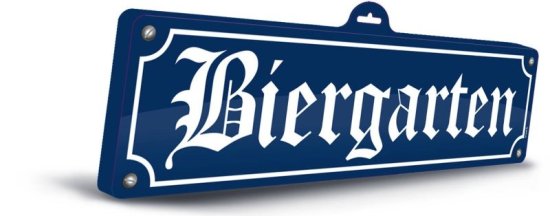 Oktoberfest 3D Biergarten Skilt