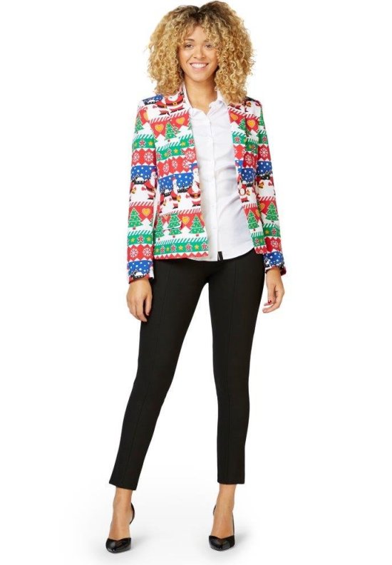 OppoSuits™ Snazzy Santa Blazer Dame