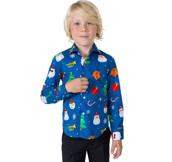 Opposuits® Festivity Blue Børneskjorte