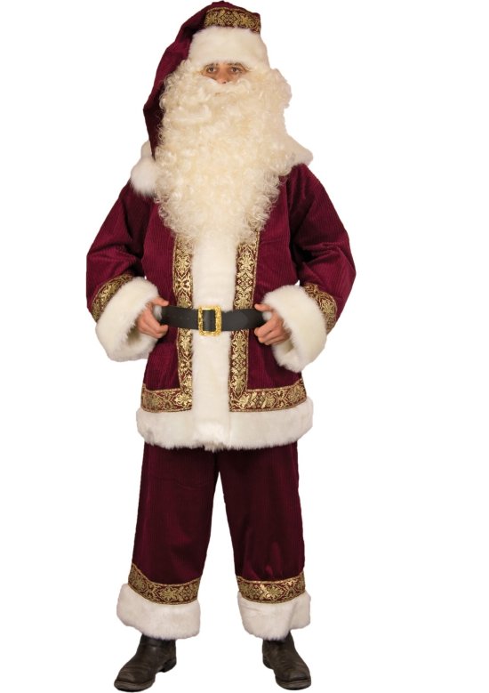 Premium Fløjl Julemandskostume