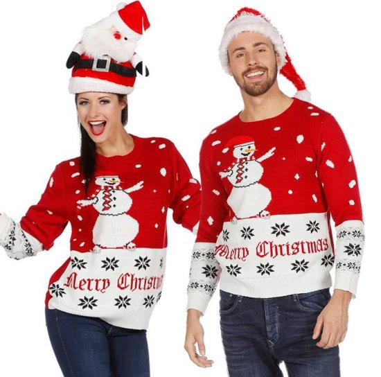 Snemand Julesweater Rød