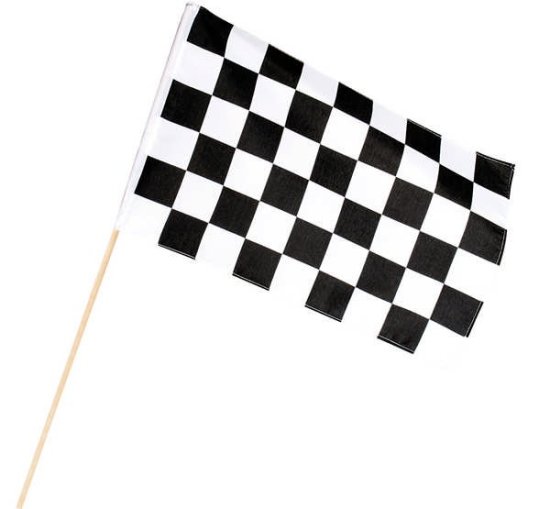 Køb Sort/Hvid Ternet Flag til kun 19,- på Temashop.dk