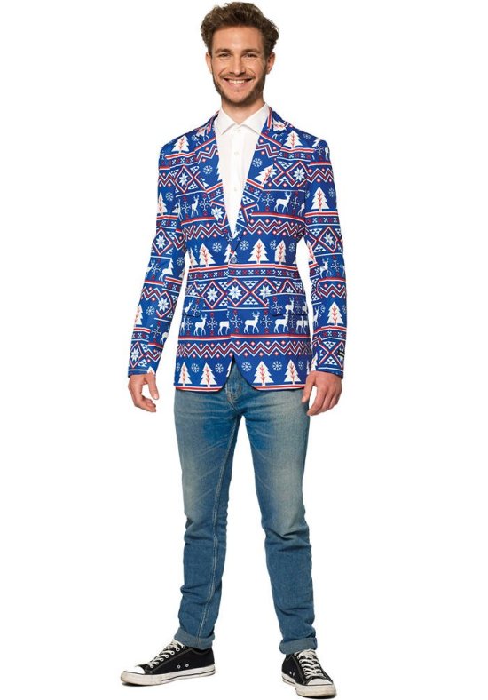 Suitmeister™ Christmas Blue Nordic Blazer