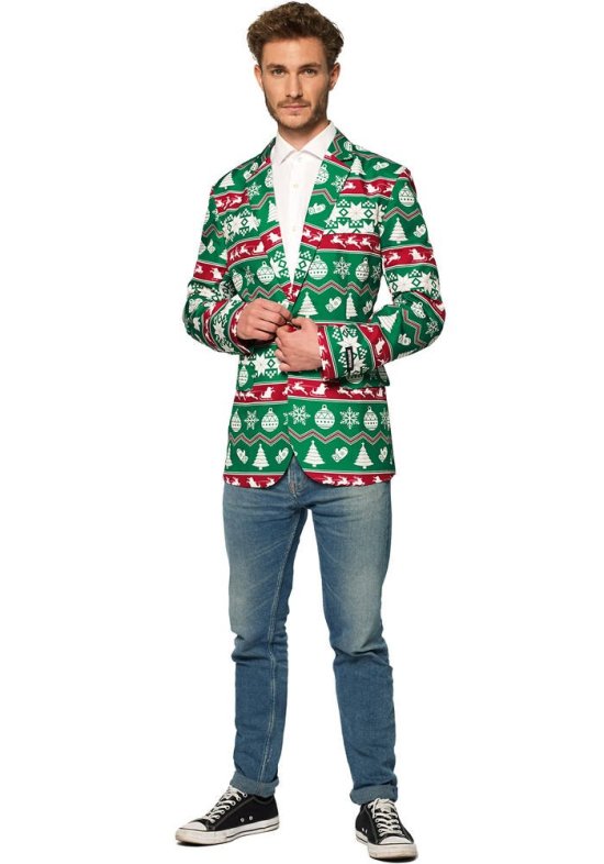 Suitmeister™ Christmas Green Nordic Blazer
