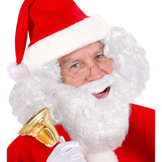 Hvidt Julemandsskæg Med Overskæg