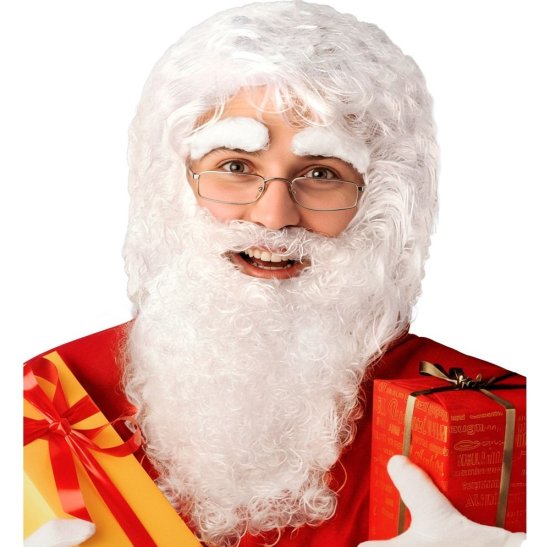 Julemandsparyk Med Skæg