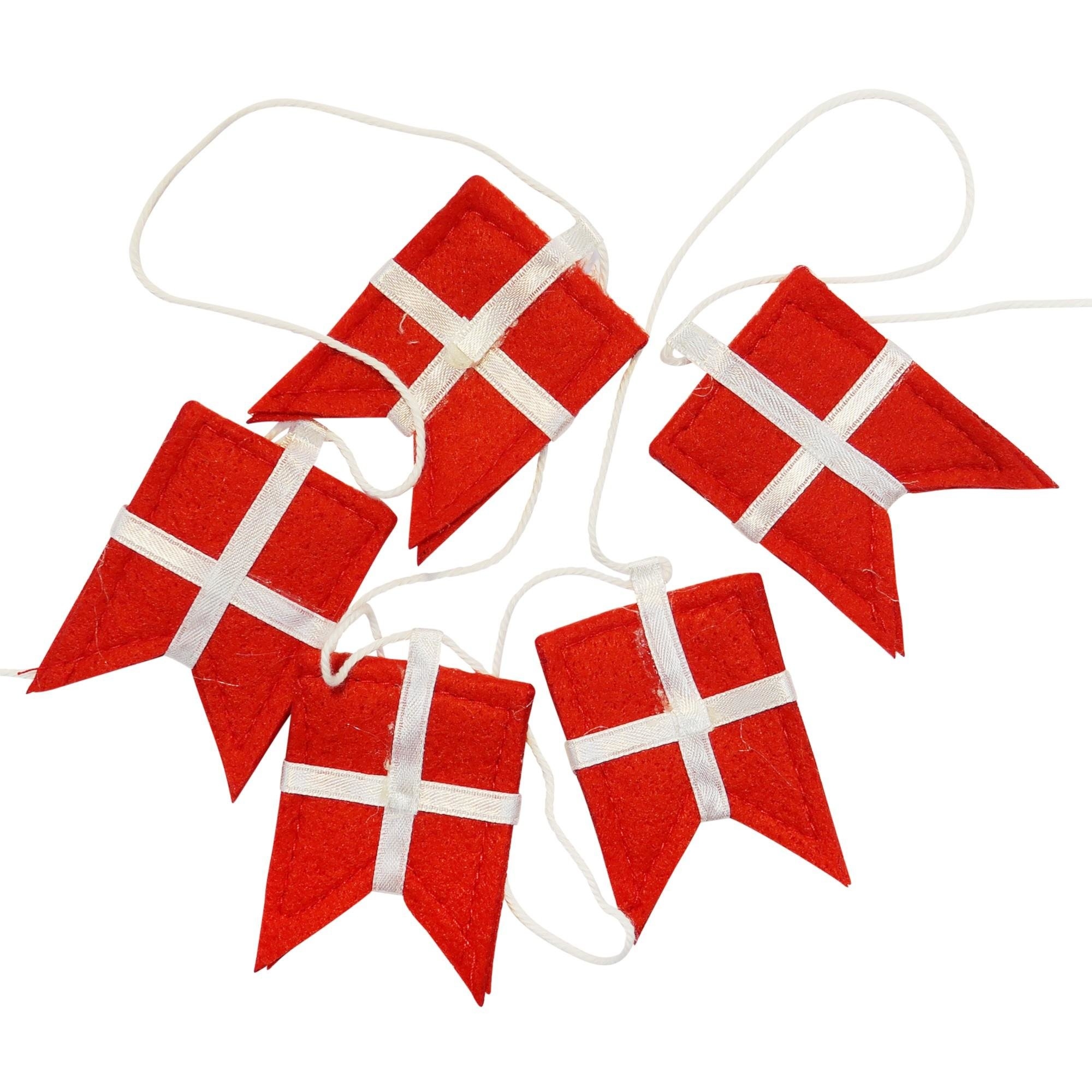 Dannebrog Filt Flagguirlande