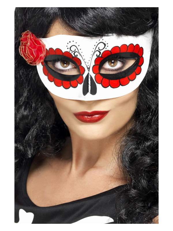 Day Of The Dead Øjenmaske | Day of the Dead Maske - Hovedtilbehør - Temashop