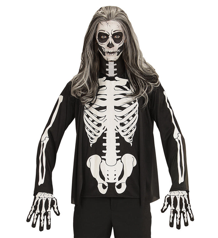 day of the dead skelet bluse kostumer day of the dead kostumer