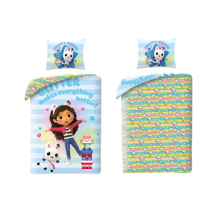 Gabby's Dukkehus Sengetøj (140 x 200 & 60 x 70 cm) | Gabbys Dollhouse Sengetøj - Temashop