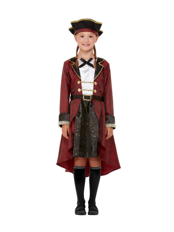 Deluxe Pirat Pige Børnekostume
