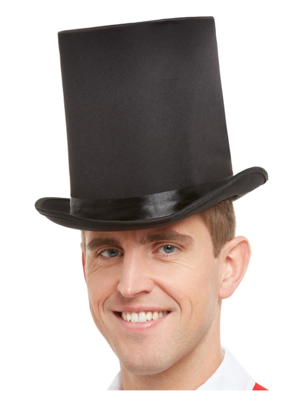 Deluxe Tophat | Gentleman Hat / Hue / Hjelm - Hovedtilbehør - Temashop