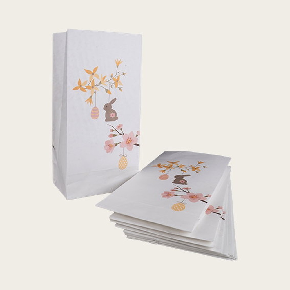 Påskeblomst Slikposer - 10 stk (20 x 8 x 10 cm) | Påske Poser / Goodiebags - Temashop