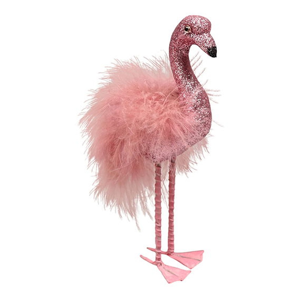 Flamingo Dekorationsfigur Pink - 1 stk (15 x 7 x 12 cm) | Flamingo Dekorationsfigurer - Temashop