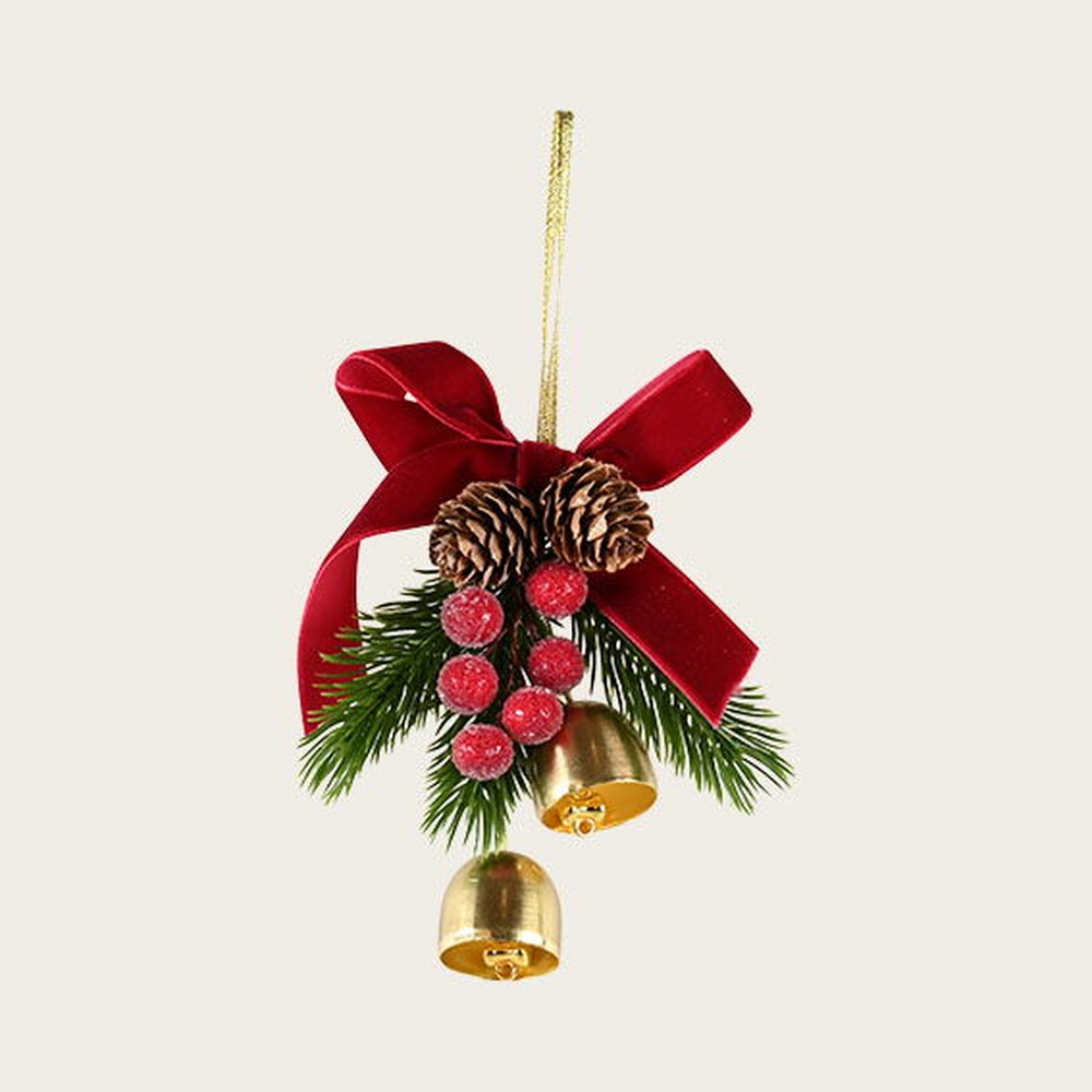 Klokke Juleophæng Lyserød