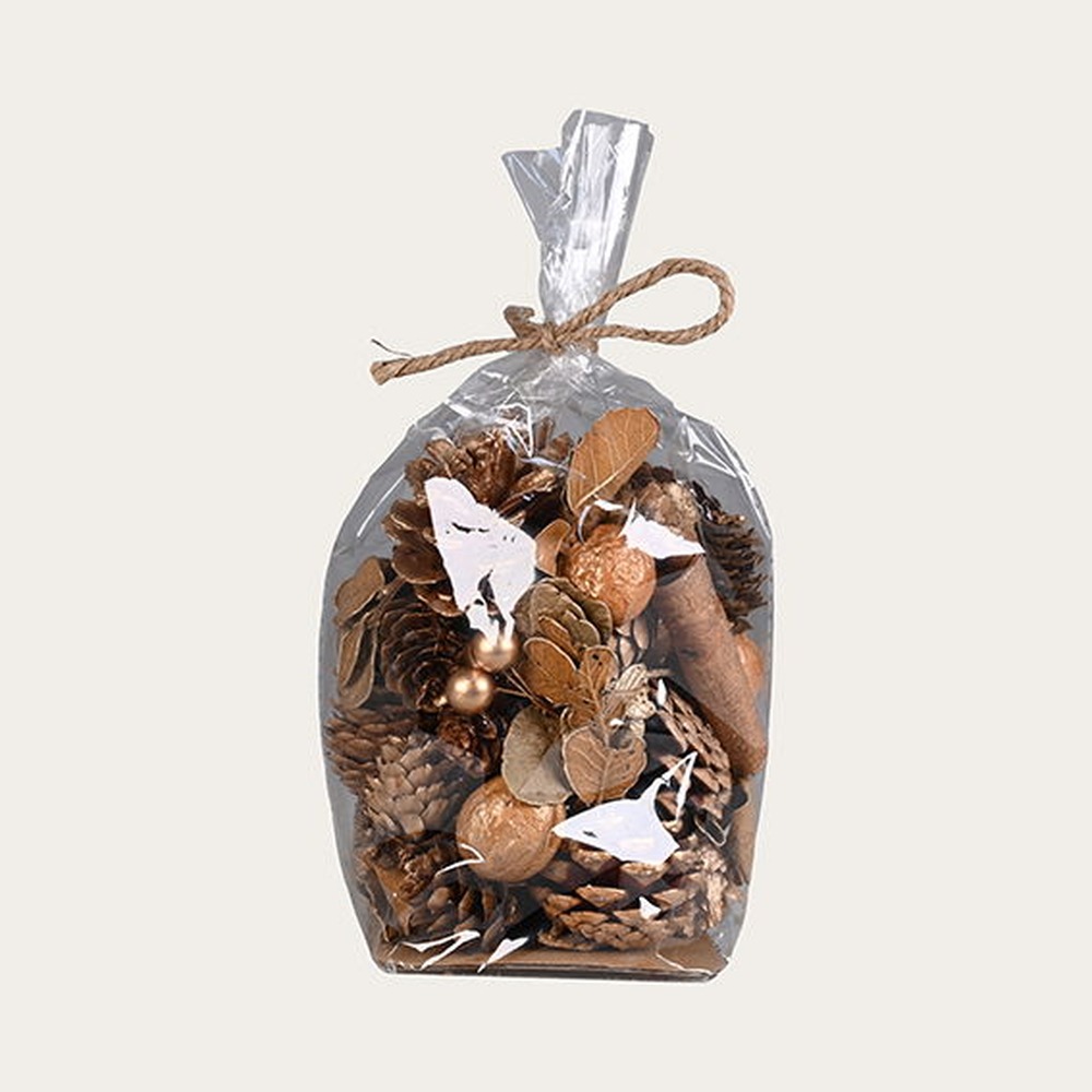 Jule Dekorationspose Hvid - 1 stk (11 x 11 x 14 cm) | Jul Dekorationspakker - Temashop