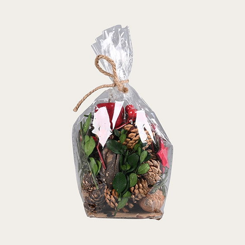 Dekorationspose Sølv - 1 stk (11 x 11 x 13 cm) | Jul Poser / Goodiebags - Temashop
