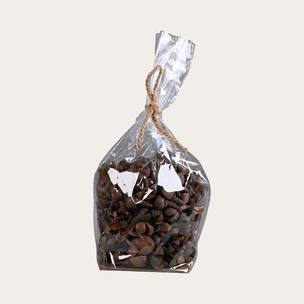 Jule Dekorationspose Beige - 1 stk (10 x 10 x 11 cm) | Jul Poser / Goodiebags - Temashop