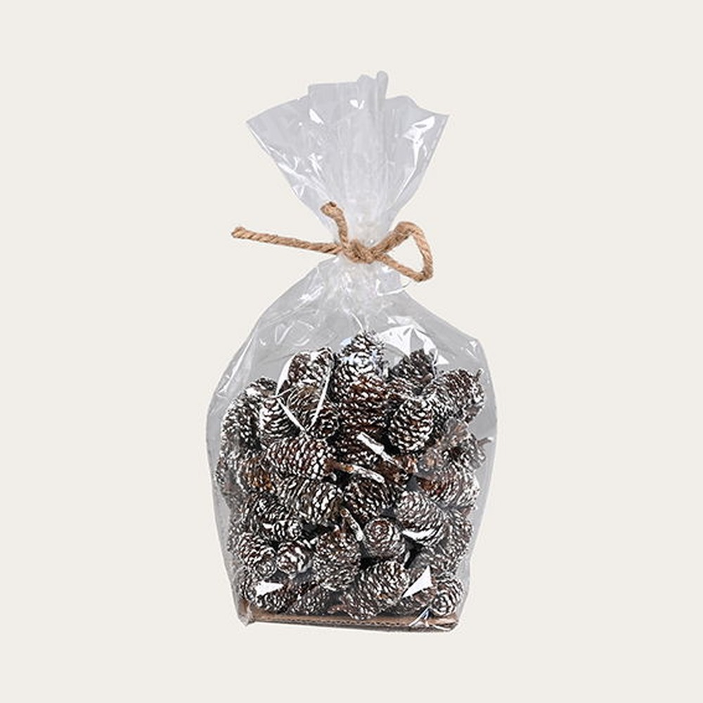 Frosted Dekorationspose Guld - 1 stk (10 x 10 x 14 cm) | Jul Poser / Goodiebags - Temashop