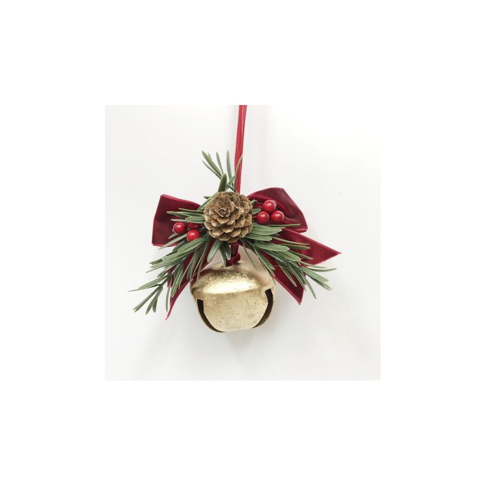 Juleklokke Julepynt Guld/Rød
