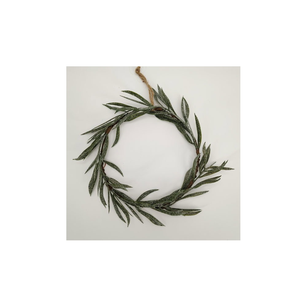 Kunstig Dørkrans Grøn - 1 stk (25 x 25 x 2 cm) | Julepynt Julepynt - Temashop