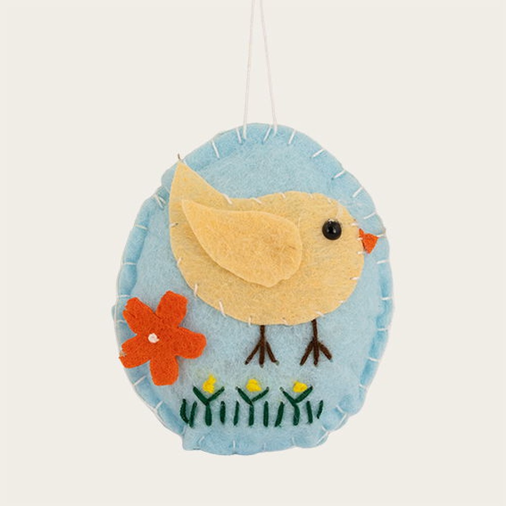 Påskeæg Ophæng Blå - 1 stk (7 cm) | Kylling Påskepynt - Temashop