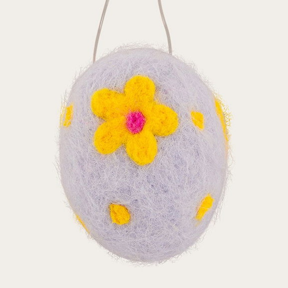 Påskeæg Lilla - 1 stk (6 x 6 cm) | Påske Påskepynt - Temashop