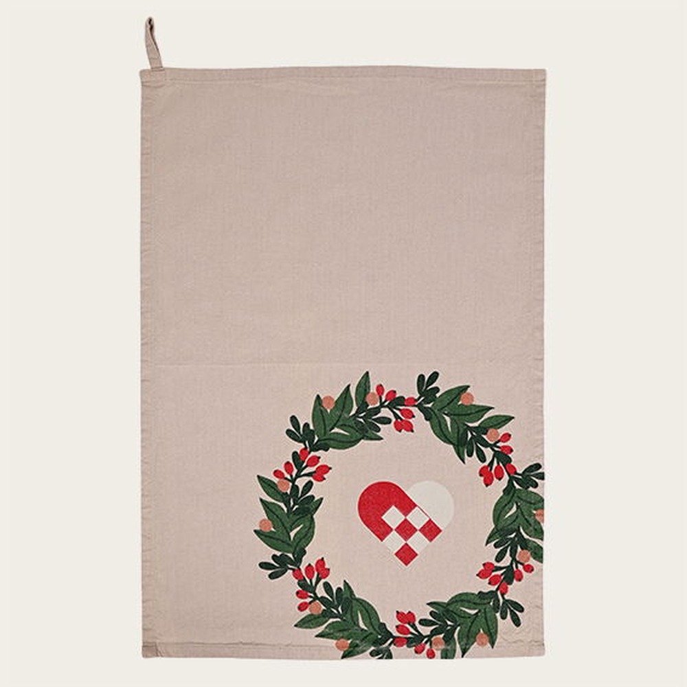 Magic Christmas Viskestykke Beige - 1 stk (65 x 43 cm) | Jul Håndklæder - Temashop