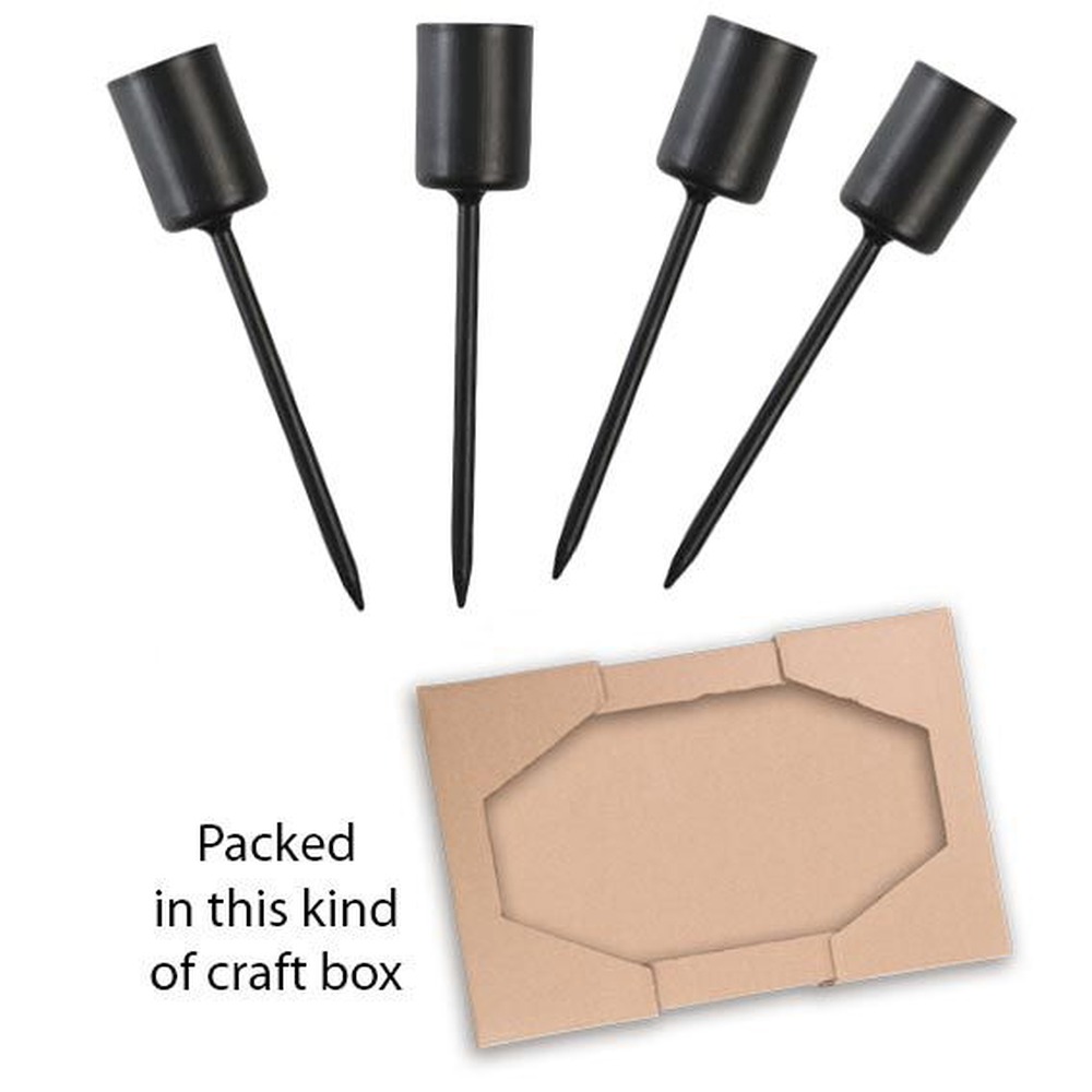 Lysestage Sort - 1 stk (12 cm) | Jul Lysestager - Temashop