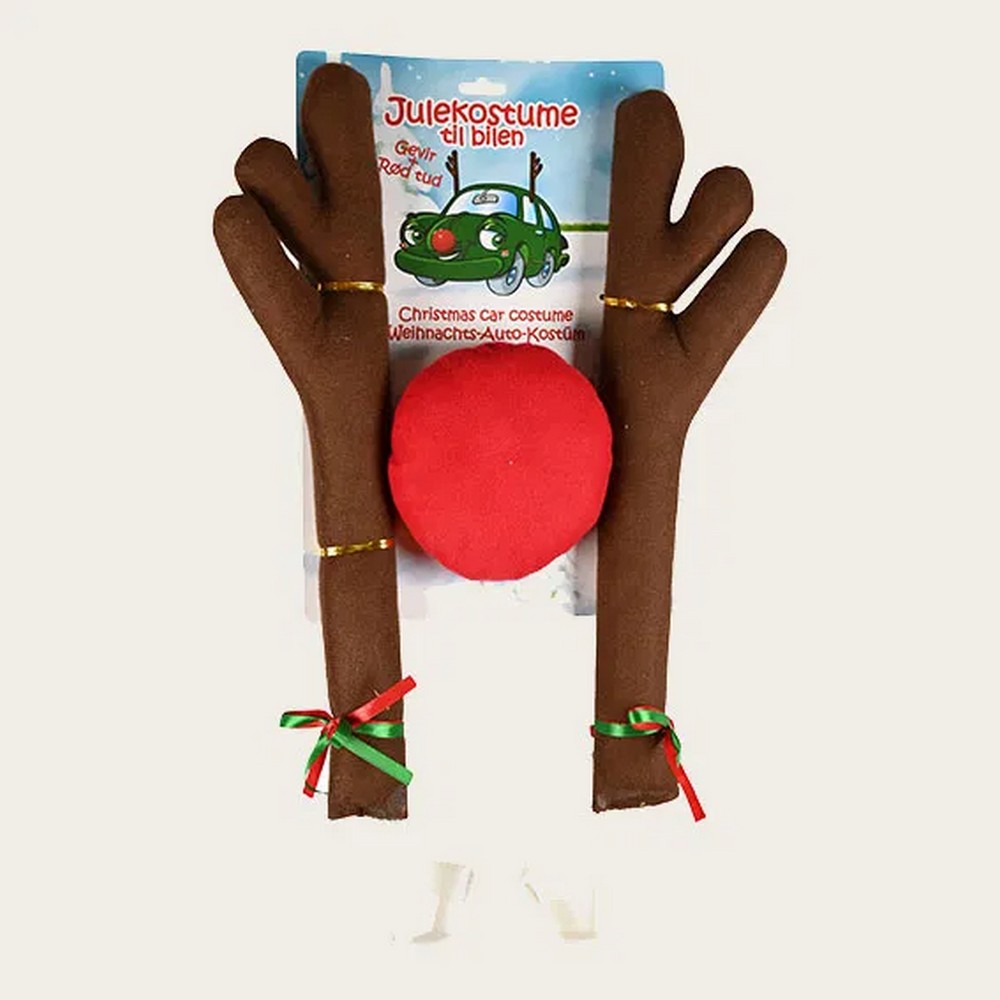 Rensdyret Rudolf Bilpynt - 1 stk (44 & 11,5 cm) | Rensdyr Bildekoration - Temashop
