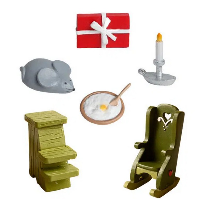 Nissedør Tilbehør Mus 6 Dele - 6 dele (17,5 x 15,3 x 6,3 cm) | Julescene Julepynt - Temashop