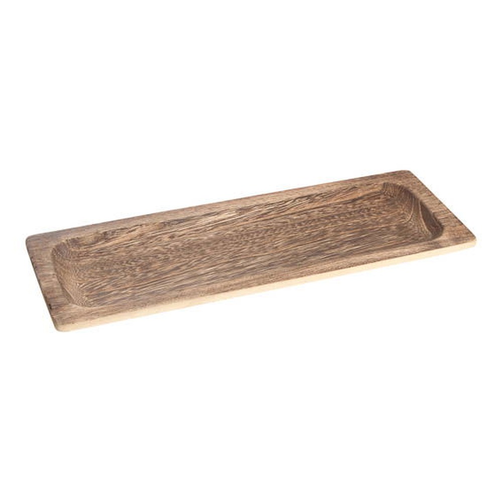 Træ Serveringsfad Brun - 1 stk (1,6 x 40 x 14 cm) - Temashop