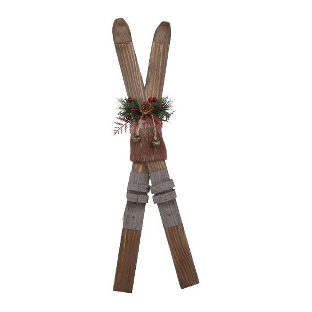Ski Julepynt Brun - 1 stk (59 x 19 x 7 cm) | Julepynt Julepynt - Temashop