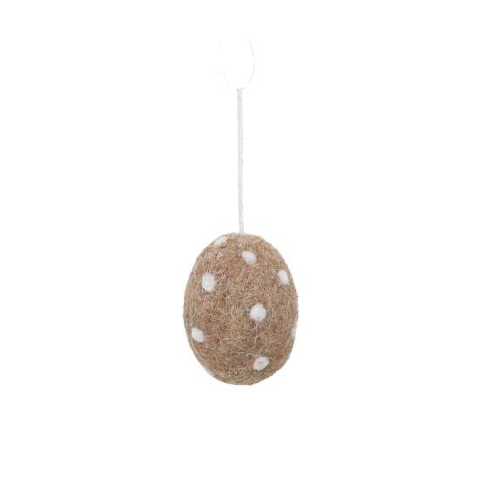 Påskeæg Brun - 1 stk (6 x 6 x 8 cm) | Påske Påskepynt - Temashop