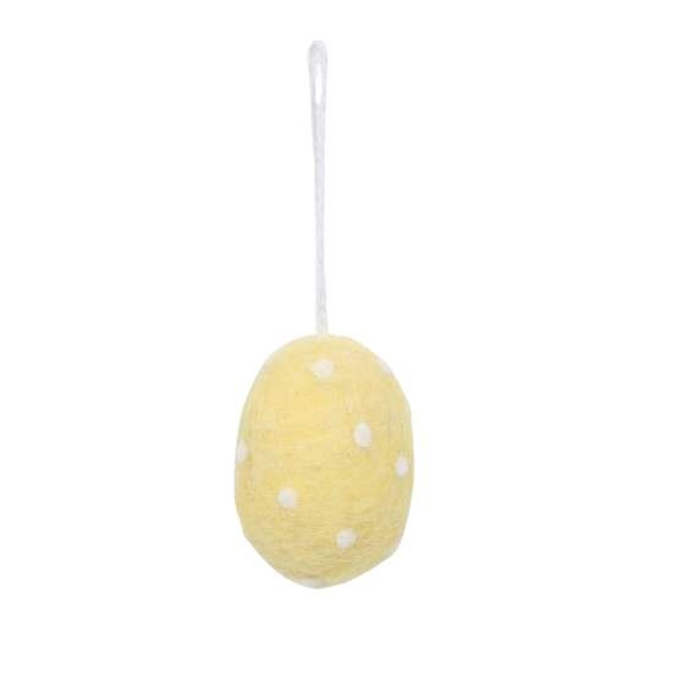 Påskeæg Gul - 1 stk (5 x 5 x 6 cm) | Påske Påskepynt - Temashop