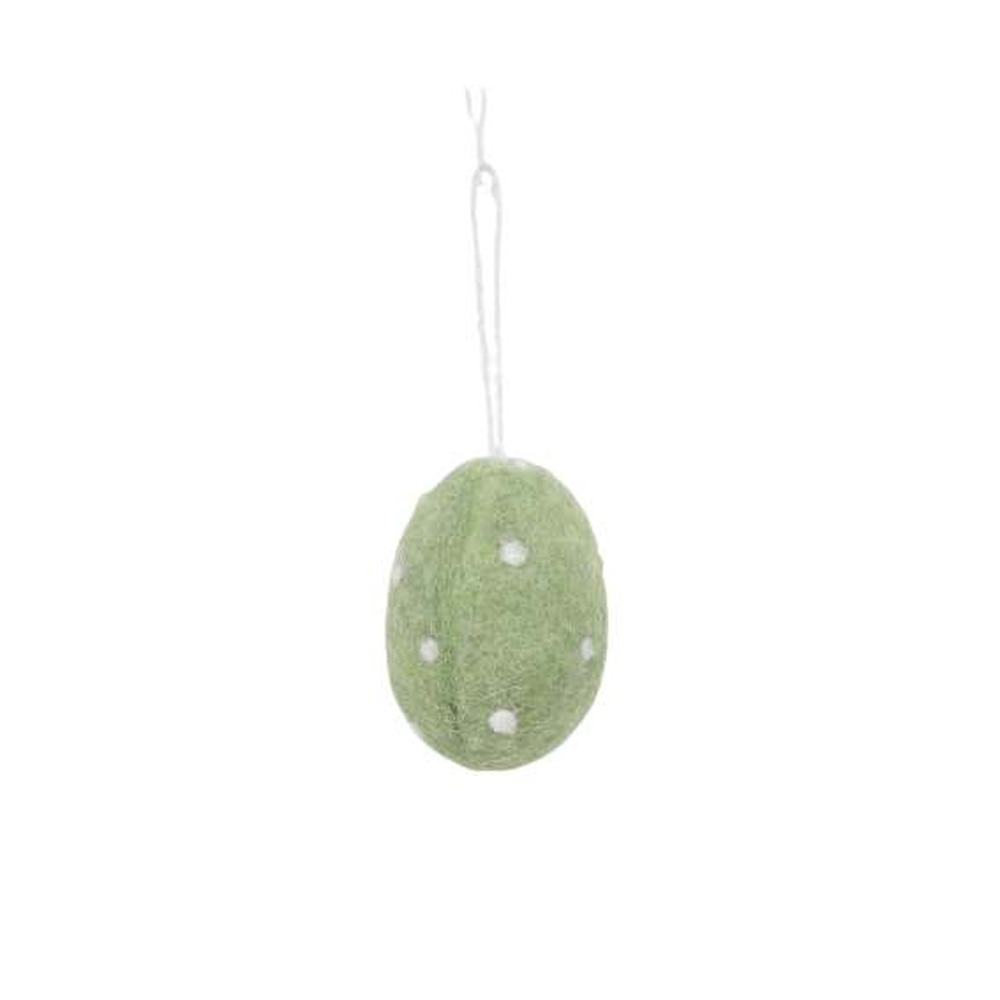 Påskeæg Ophæng Grøn - 1 stk (5 x 5 x 6 cm) | Påske Påskepynt - Temashop