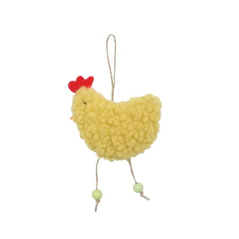 Kylling Dekorationsfigur Gul - 1 stk (9 x 15 cm) | Kylling Dekorationsfigurer - Temashop