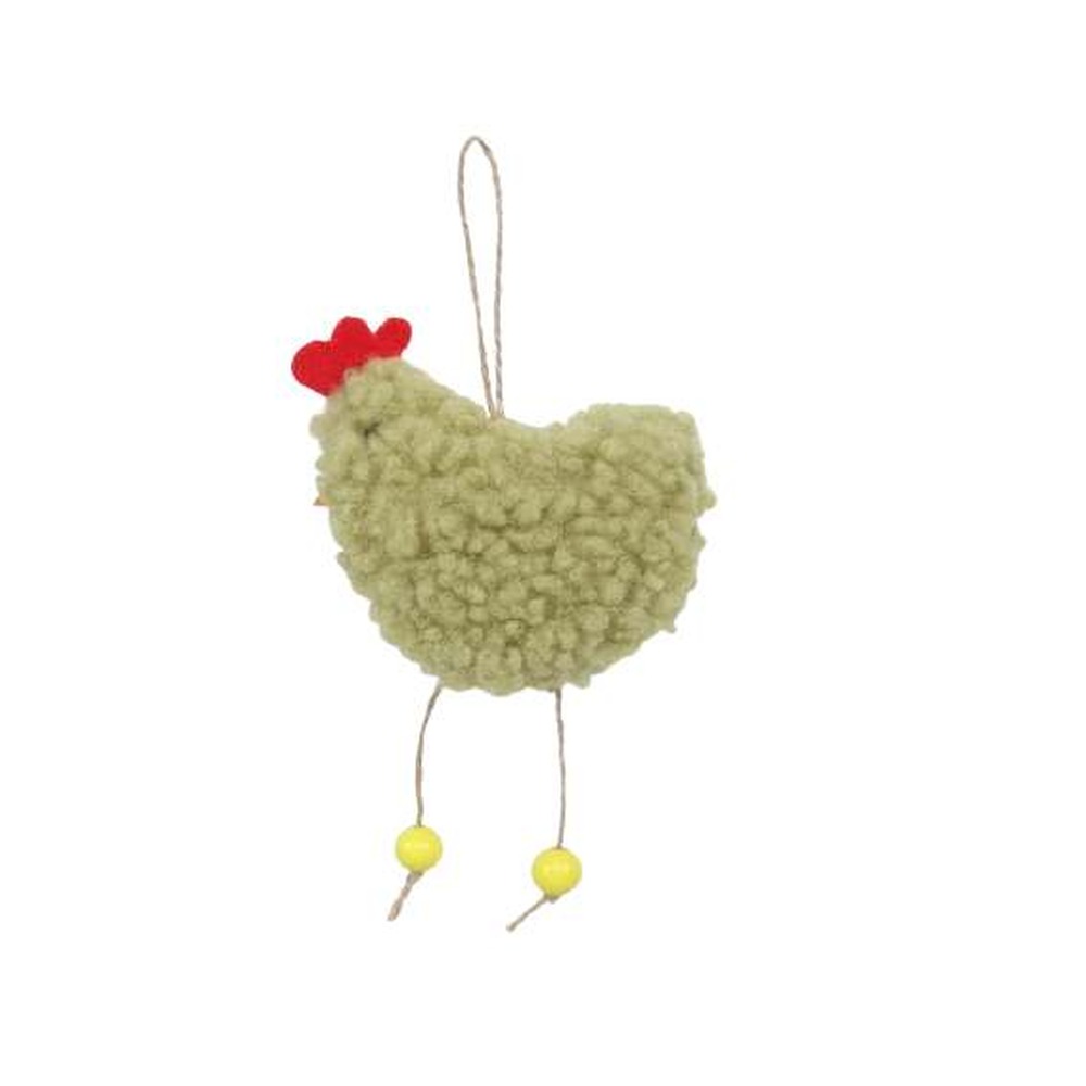 Kylling Dekorationsfigur Grøn - 1 stk (9 x 15 cm) | Kylling Dekorationsfigurer - Temashop