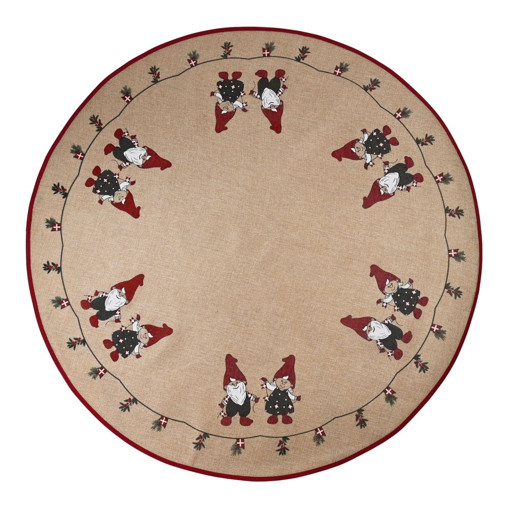 Juletræstæppe Nisser Beige