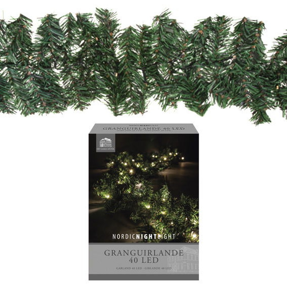 LED Juleguirlande Grøn - 1 sæt (200 cm) | Julepynt Guirlander - Temashop