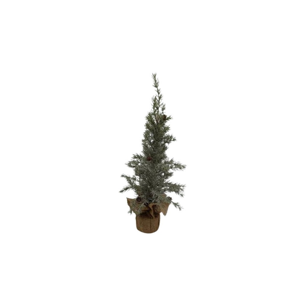 Kunstigt Juletræ Med Jutesæk Grøn - 1 stk (60 cm) | Juletræ Julepynt - Temashop