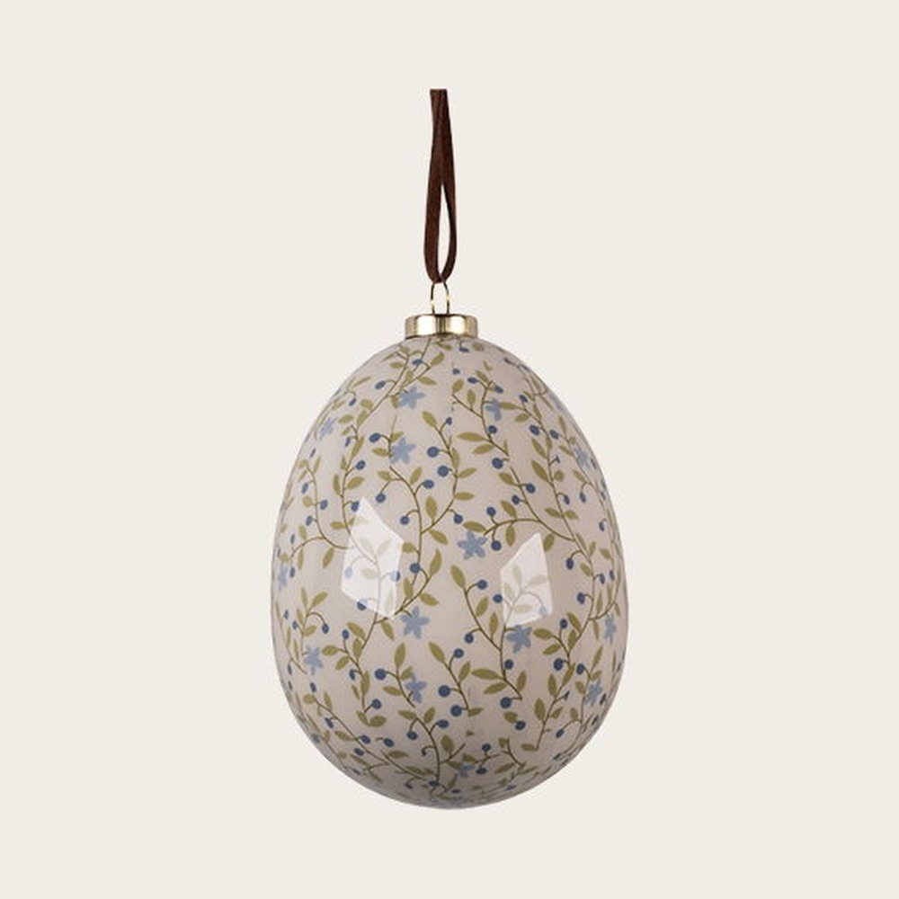 Påskeæg Ophæng Grøn - 1 stk (8 x Ø 6,5 cm) | Påske Påskepynt - Temashop